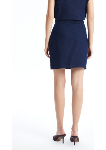 Yeni Sezon Standart Fit Kadın Jean Etek fırsatları