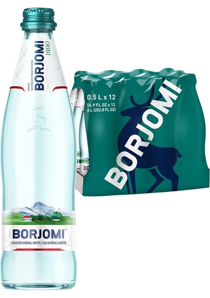 Borjomi Doğal Zengin Mineralli Su 500ML x 12 (Cam Şişe) modelleri