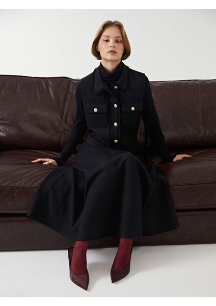 Yeni Sezon Loose Fit Dokulu Kadın Etek modelleri