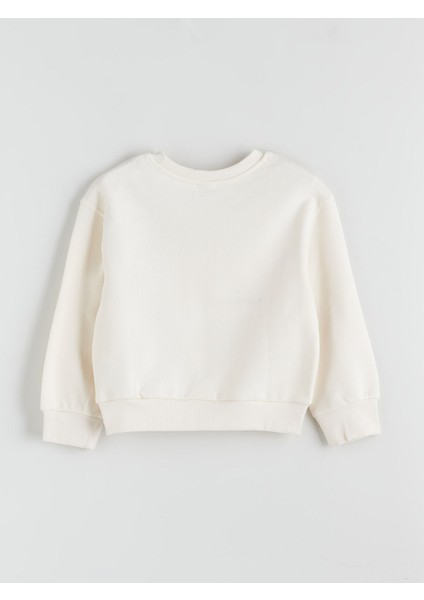 Yeni Sezon Bisiklet Yaka Çiçekli Kız Çocuk Sweatshirt fiyatları