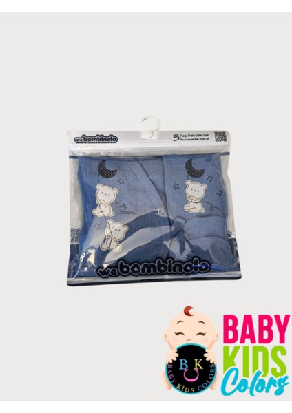 Fitilli Kumaşa Ayıcık Nakışlı Poşette 5'li Set fiyatları