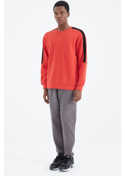 Koyu Gri Bağcıklı Şerit Detaylı Rahat Kalıp Erkek Eşofman Alt - 82100