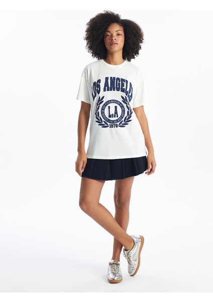 Yeni Sezon Bisiklet Yaka Baskılı Kısa Kollu Kadın Tişört fiyatları