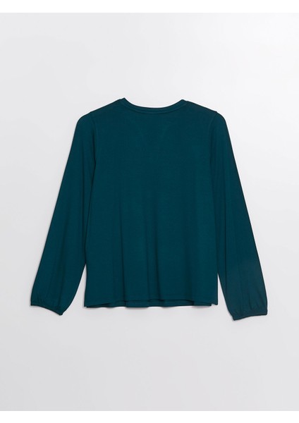 Yeni Sezon Kaçık Yaka Pul Payetli Uzun Kollu Kadın Bluz indirimleri