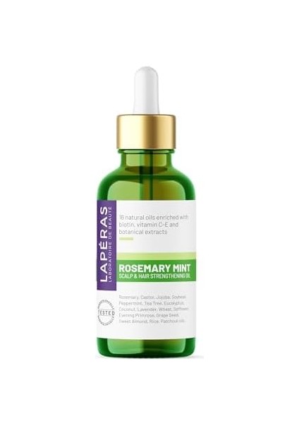 Lapéras Rosemary Mint Scalp & Hair Strengtening Oil Biberiye Yağı Kompleksi Yıpranmış Dökülen Saçlar Için Hızlı Saç Uzatan Biotinli Saç Bakımı 50ML fiyatları