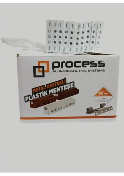 Metal Destekli Plastik Menteşe 150 Adet Beyaz