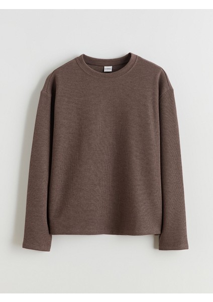 Yeni Sezon Bisiklet Yaka Kız Çocuk Sweatshirt modelleri