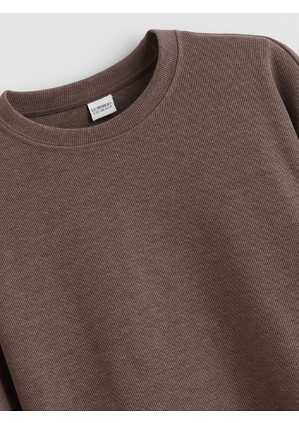 Yeni Sezon Bisiklet Yaka Kız Çocuk Sweatshirt fırsatları