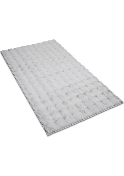 Molecule Gri - Yıkanabilir Peluş Halı | Kaymaz Post Halı