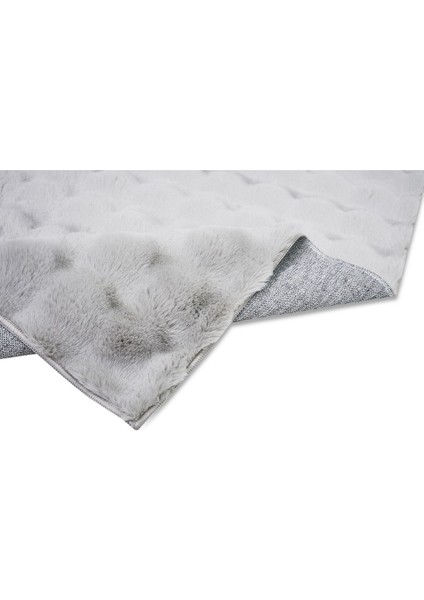 Molecule Gri - Yıkanabilir Peluş Halı | Kaymaz Post Halı modelleri