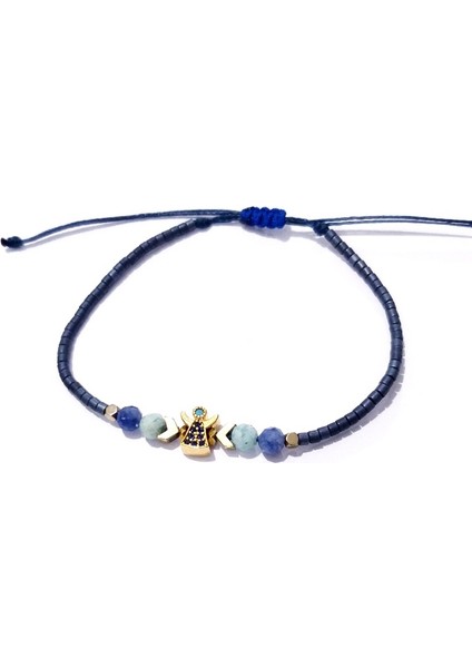 Zirkon Taşlı Melek Sodalit Amazonit ve Hematit Doğaltaşlı Miyuki Bileklik