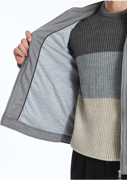 Yeni Sezon Slim Fit Dik Yaka Süet Erkek Mont fırsatları