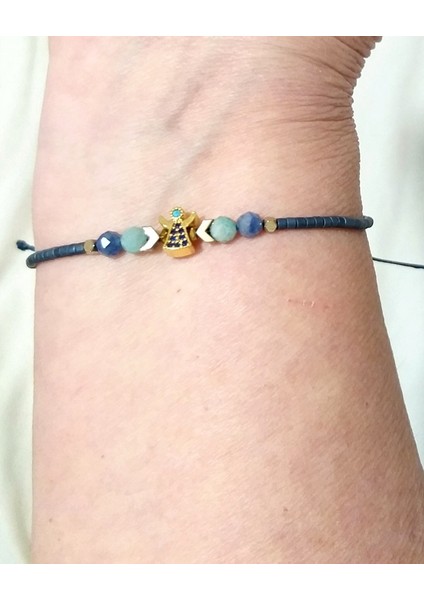 Zirkon Taşlı Melek Sodalit Amazonit ve Hematit Doğaltaşlı Miyuki Bileklik indirimleri