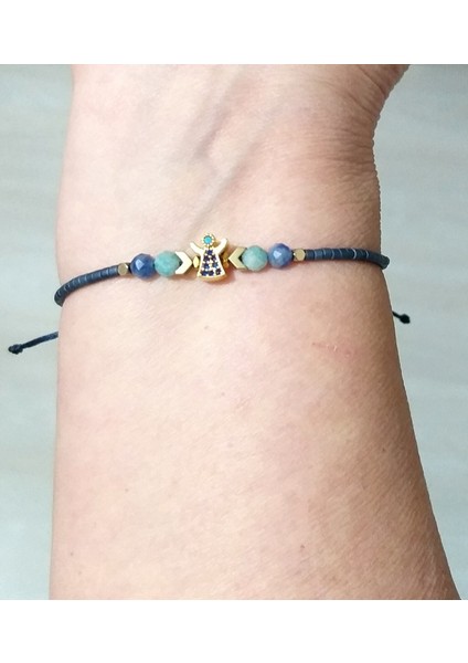 Zirkon Taşlı Melek Sodalit Amazonit ve Hematit Doğaltaşlı Miyuki Bileklik