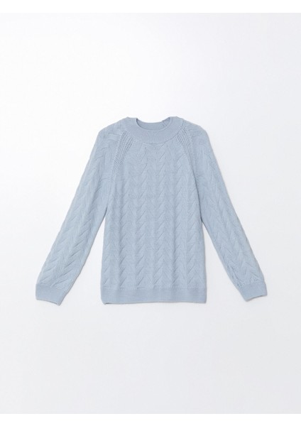 Yeni Sezon Bisiklet Yaka Kendinden Desenli Kadın Triko Kazak indirimleri