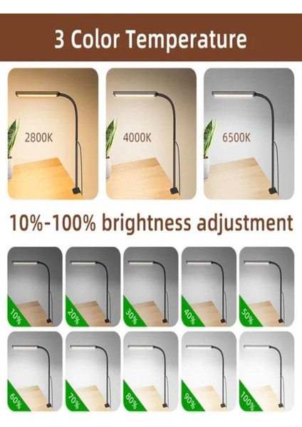 Katlanabilir LED Akrobat Masa Lambası Okuma & Çalışma Işığı, Masa Tutuculu modelleri