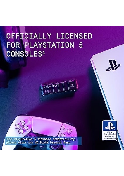 Wd_black 1tb SN850P 4tb Nvme M.2 SSD Ps5 Konsolları Için Resmi Lisanslı Depolama Genişletmesi, 7300MB/S&APOS;YE Kadar, Soğutucu ile - WDBBYV0010BNC-WRSN fiyatları