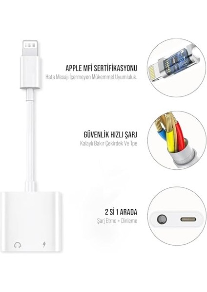 To 3.5mm & Dönüştürücü | Çift Çıkış | Yüksek Ses Kalitesi ve Hızlı Şarj | Kulaklık Desteği | Şık ve Dayanıklı Tasarım modelleri