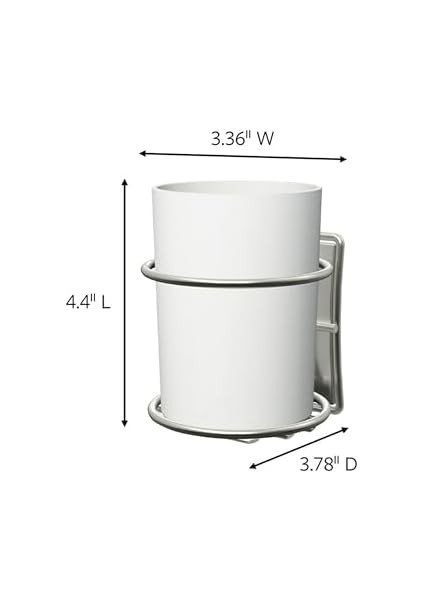 Command Diş Fırçası Kapları, Farklı Metal, Beyaz, 8.5 x 9.6 x 11.18 cm fiyatları