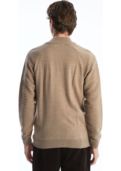 Yeni Sezon Standart Kalıp Dik Yaka Erkek Triko Hırka fırsatları