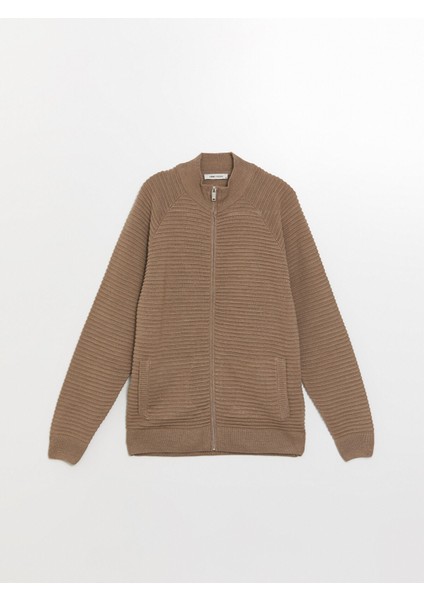 Yeni Sezon Standart Kalıp Dik Yaka Erkek Triko Hırka indirimleri