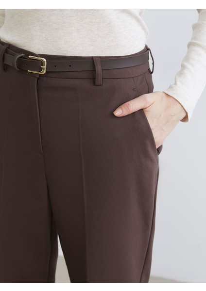 Yeni Sezon Beli Kemerli Kadın Cigarette Pantolon modelleri