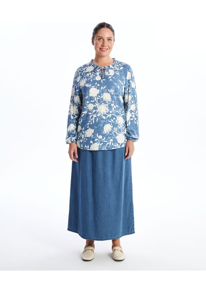 Yeni Sezon Bağlamalı Yaka Desenli Kadın Bluz fiyatları