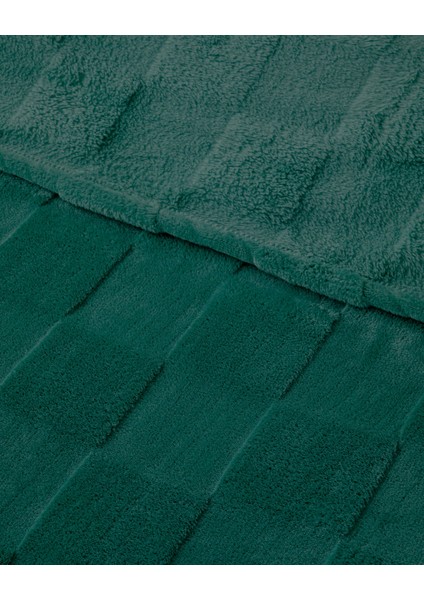 Classic Check Jakarlı Supersoft Çift Kişilik Battaniye 200X220 cm Koyu Yeşil modelleri