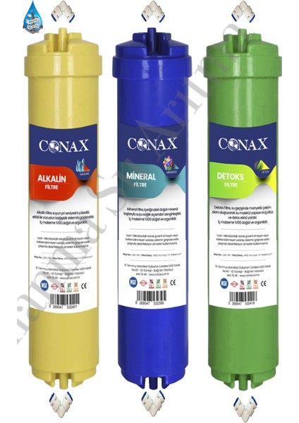 6-7-8 Aşamalı Filtre Seti +Alkalin+Mineral+Detox