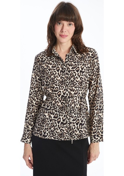 Yeni Sezon Leopar Desenli Kadın Gömlek