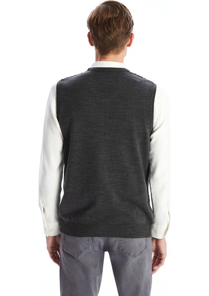 Yeni Sezon Standart Kalıp V Yaka Erkek Triko Süveter fırsatları