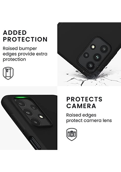 A23 Uyumlu Içi Kadife Lansman Silicone Kılıf Şok Emici Full Kasa Koruma Sağlayan Kılıf (Siyah) modelleri