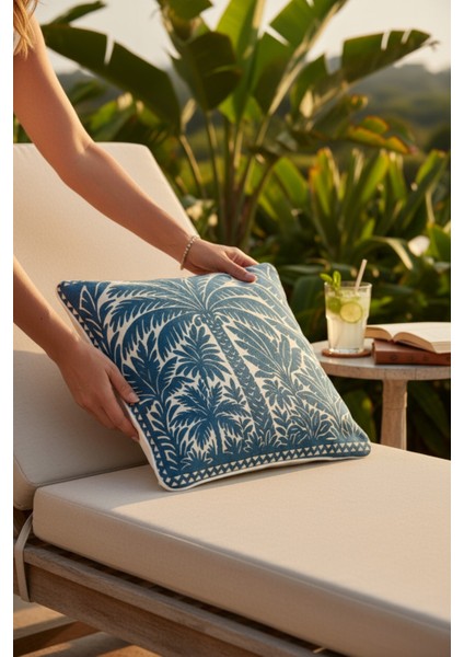 Jakarlı Dokuma Goblen Kırlent Kılıfı – 45X45 cm Biyeli ve Çift Taraflı Dekoratif Yastık fiyatları