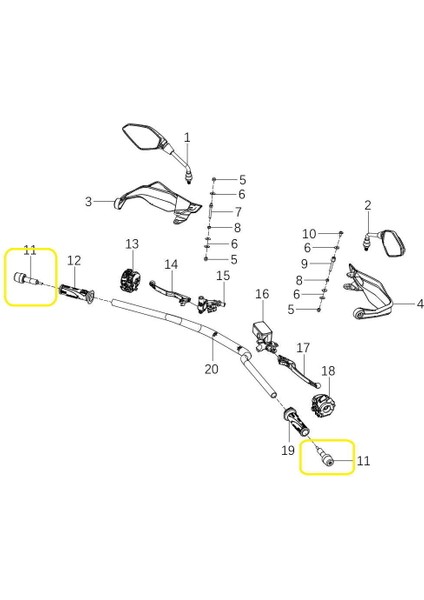 ADV125 Gidon Topuzu 1ADET fiyatları