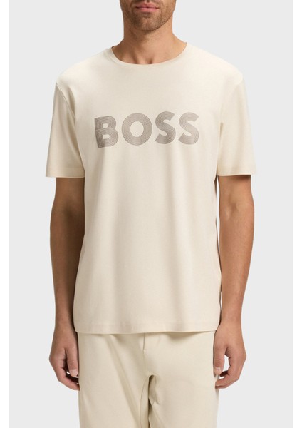 Logolu Pamuklu Regular Fit Bisiklet Yaka T Shirt Erkek T Shirt 50543796 131