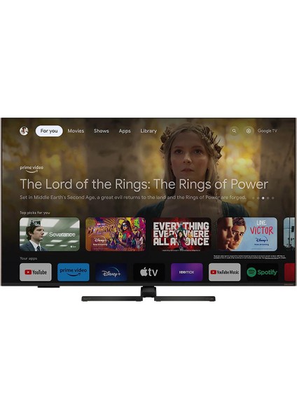 Grundıg 55GQ950A 55INC 139 cm 4K UHD Google Smart QLED Tv,uydu Alıcılı