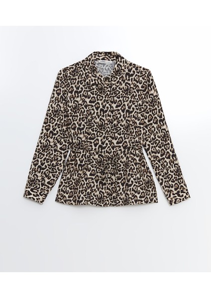 Yeni Sezon Leopar Desenli Kadın Gömlek indirimleri