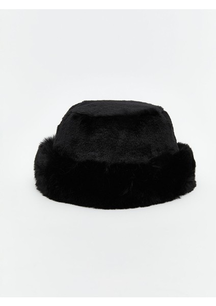 Yeni Sezon Kürklü Kadın Bucket Şapka