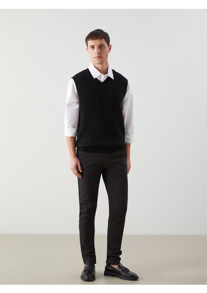 Yeni Sezon Standart Kalıp V Yaka Erkek Triko Süveter fiyatları