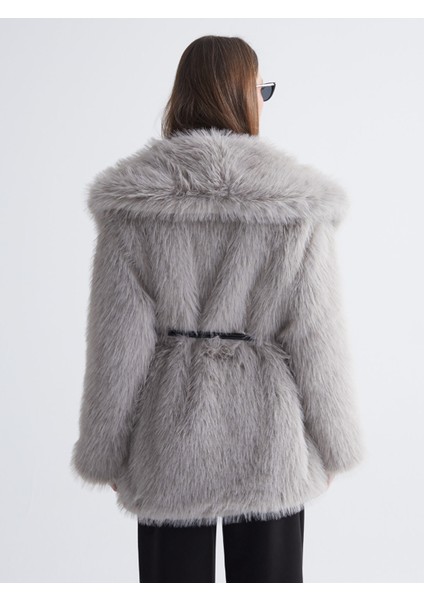 Yeni Sezon Şal Yaka Oversize Kadın Kürk Kaban indirimleri