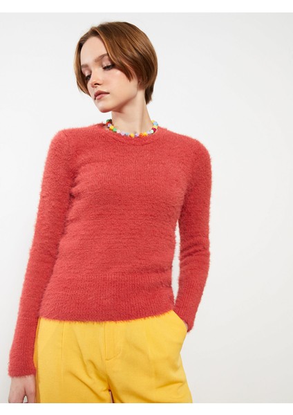 Yeni Sezon Bisiklet Yaka Düz Uzun Kollu Kadın Triko Kazak modelleri