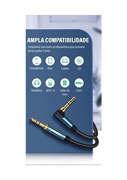 90 Derece L Tipi 3.5 mm Aux Ses Kablosu Mavi 1.5 Metre fiyatları