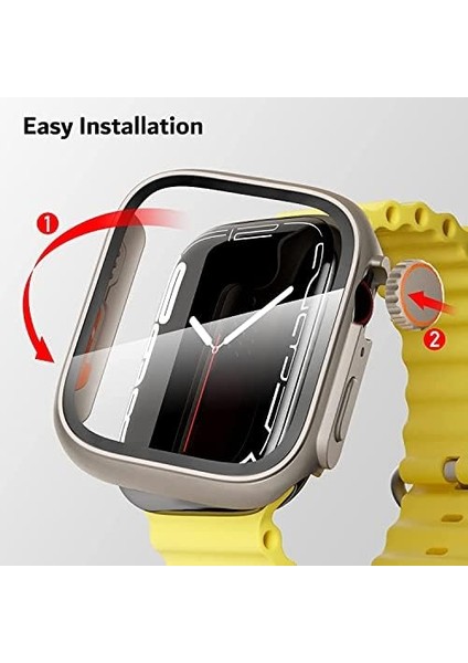 ile Uyumlu Saate Ultra Görünümü Veren Uzay Gri Ekran Koruyucu Kasa Full Koruma (42MM) modelleri