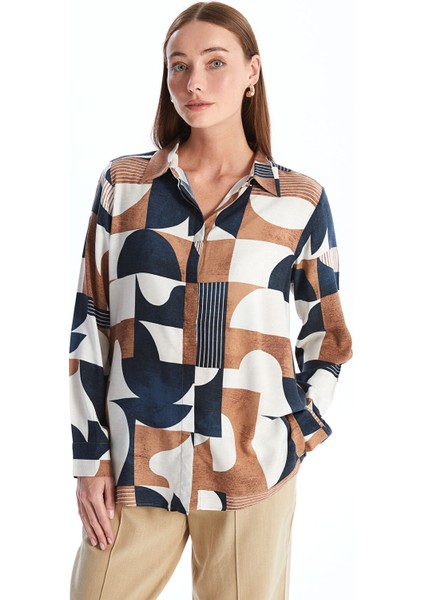 Yeni Sezon Desenli Kadın Gömlek