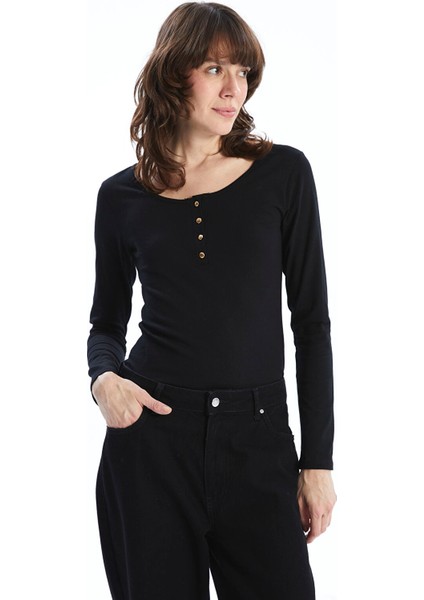 Yeni Sezon Bisiklet Yaka Kadın Body