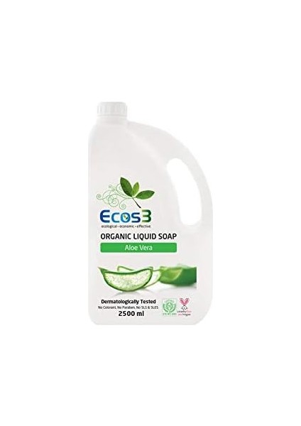 Ecos3 Organik Aloe Vera Özlü Parabensiz Sıvı Sabun (1 x 2500 Ml) fiyatları