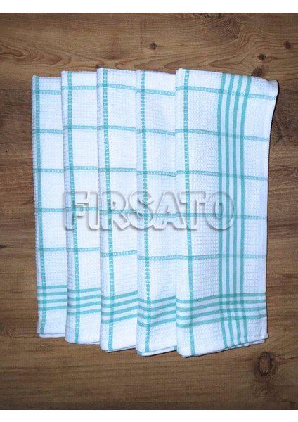 Çizgili Petek Dokulu Mutfak Havlusu| Beslenme Örtüsü | Kurulama Bezi – 50X70CM (5’li Paket)