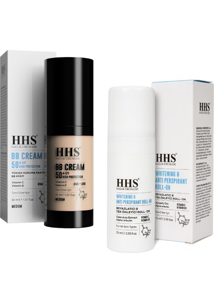 Güneş Filtreli Bb Krem Uva & Uvb Spf 50+ ve Beyazlatıcı ve Ter Kokusu Önleyici Roll-On