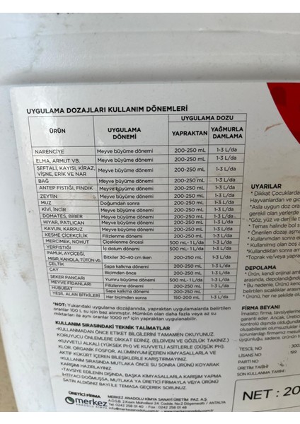 Power K 20 Lt – Demirli Potasyumlu Meyve Şişirici Gübre fiyatları