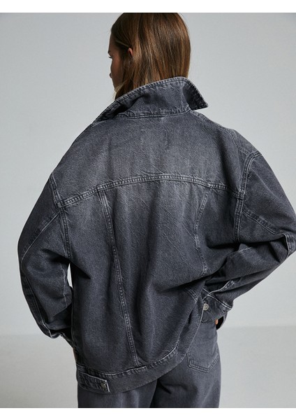 Yeni Sezon Gömlek Yaka Kadın Jean Ceket fırsatları